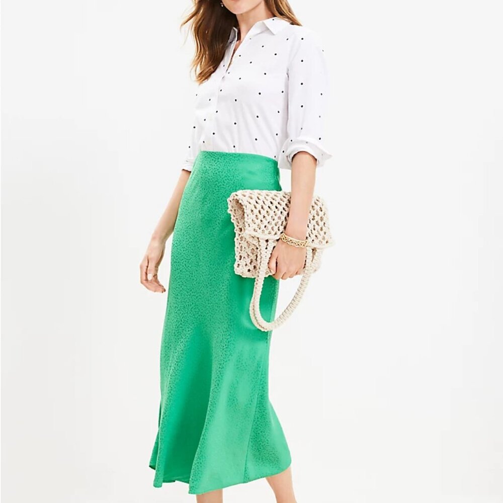 NWT Jacquard Bias Midi Skirt